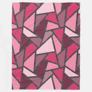 Schaduwen van roze gekleurd glas fleece deken