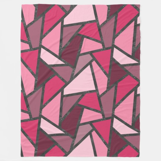 Schaduwen van roze gekleurd glas fleece deken (Voorkant)