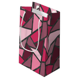 Schaduwen van roze gekleurd glas klein cadeauzakje