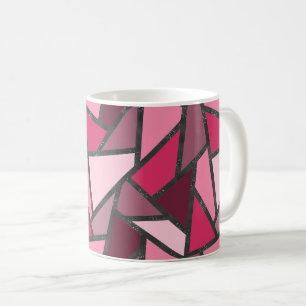 Schaduwen van roze gekleurd glas koffiemok