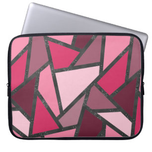 Schaduwen van roze gekleurd glas laptop sleeve