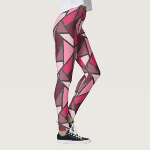 Schaduwen van roze gekleurd glas leggings
