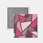 Schaduwen van roze gekleurd glas magneet (Voorkant / Achterkant)