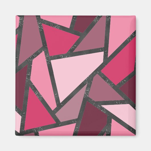 Schaduwen van roze gekleurd glas magneet (Voorkant)