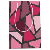 Schaduwen van roze gekleurd glas medium cadeauzakje (Voorkant)