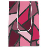 Schaduwen van roze gekleurd glas medium cadeauzakje (Achterkant)