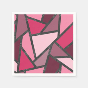 Schaduwen van roze gekleurd glas servet
