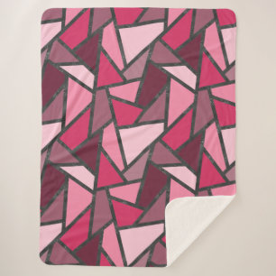 Schaduwen van roze gekleurd glas sherpa deken