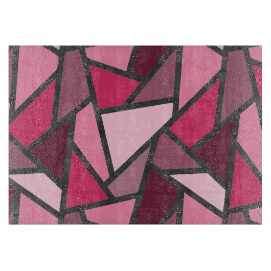 Schaduwen van roze gekleurd glas snijplank (Voorkant)