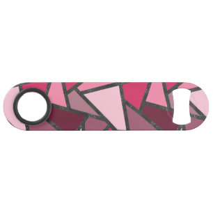 Schaduwen van roze gekleurd glas speed flessenopener