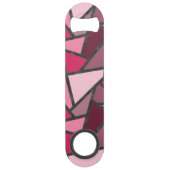Schaduwen van roze gekleurd glas speed flessenopener (Achterkant)