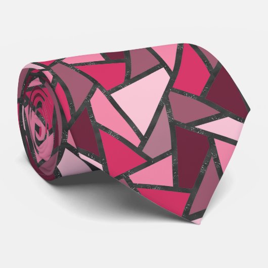 Schaduwen van roze gekleurd glas stropdas (Opgerold)