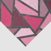 Schaduwen van roze gekleurd glas tissuepapier (Detail)
