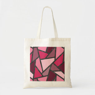 Schaduwen van roze gekleurd glas tote bag