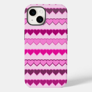 Schaduwen van roze hartslag Case-Mate iPhone 14 hoesje