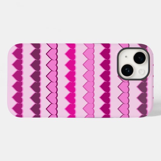 Schaduwen van roze hartslag Case-Mate iPhone case (Achterkant (horizontaal))