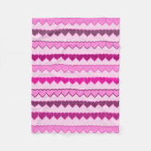 Schaduwen van roze hartslag fleece deken (Voorkant)