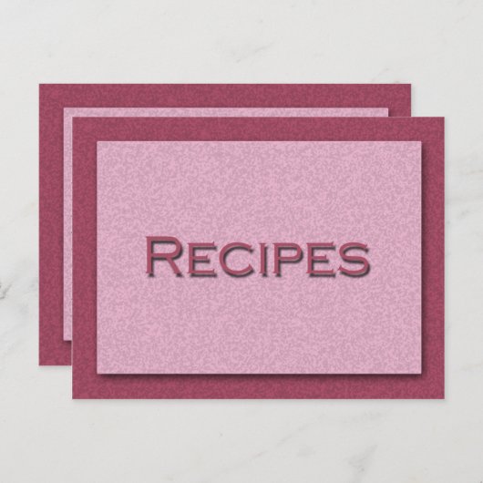 Schaduwen van roze kaart (Voorkant / Achterkant)