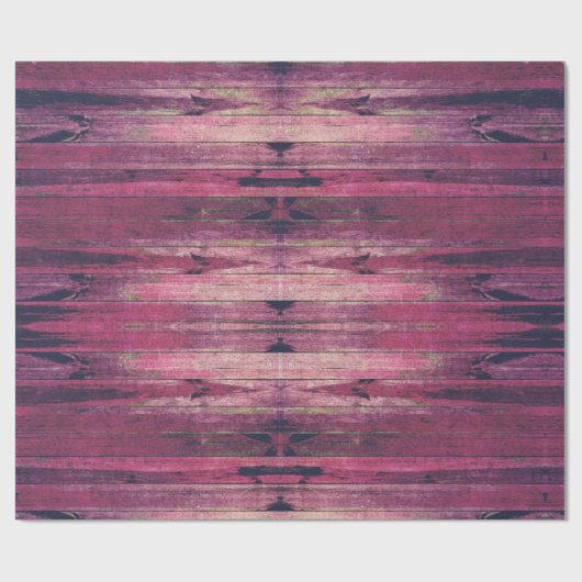 Schaduwen van roze kleurrijke Rustige Houtlook Cadeaupapier (Vlak)