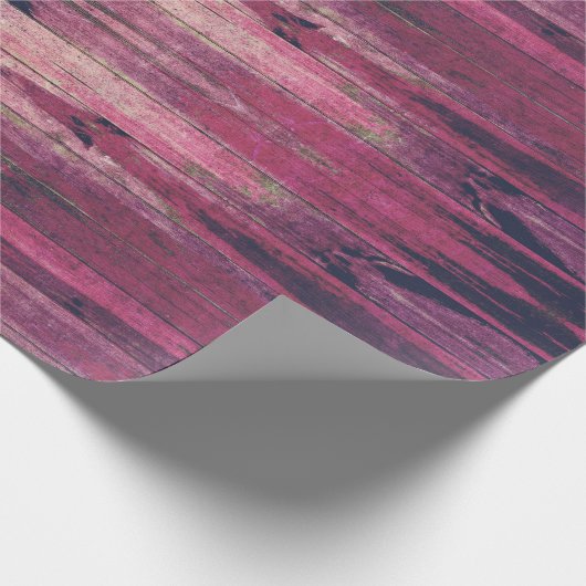 Schaduwen van roze kleurrijke Rustige Houtlook Cadeaupapier (Hoek)