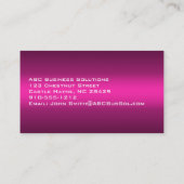 Schaduwen van roze standaardVisitekaartjes Visitekaartje (Achterkant)