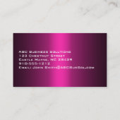 Schaduwen van roze standaardVisitekaartjes Visitekaartje (Achterkant)