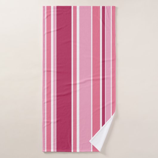 Schaduwen van roze strepen badhanddoek (Badhanddoek)