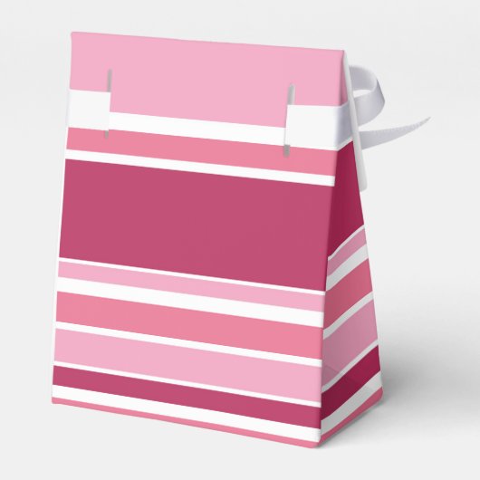 Schaduwen van roze strepen bedankdoosjes (Achterkant)