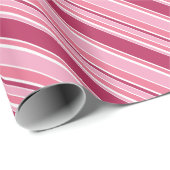 Schaduwen van roze strepen cadeaupapier (Rol Hoek)