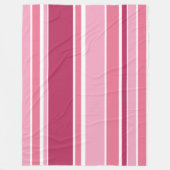 Schaduwen van roze strepen fleece deken (Voorkant)