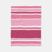 Schaduwen van roze strepen fleece deken (Voorkant)