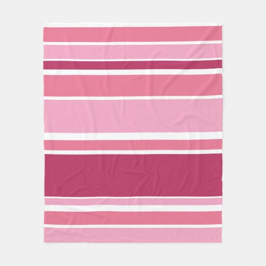 Schaduwen van roze strepen fleece deken (Voorkant)