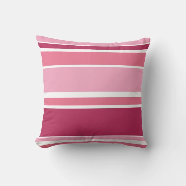 Schaduwen van roze strepen kussen (Voorkant)