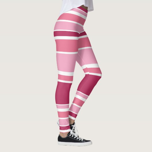 Schaduwen van roze strepen leggings (Rechts)