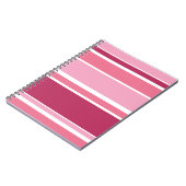 Schaduwen van roze strepen notitieboek (Linkerzijde)