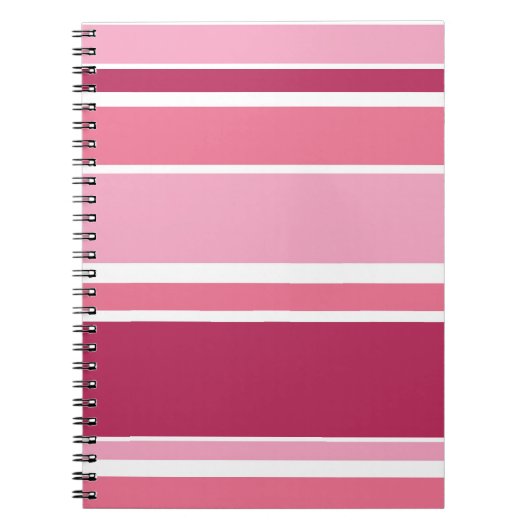 Schaduwen van roze strepen notitieboek (Voorkant)