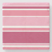 Schaduwen van roze strepen stenen onderzetter (Voorkant)
