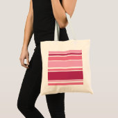 Schaduwen van roze strepen tote bag (Voorkant (product))