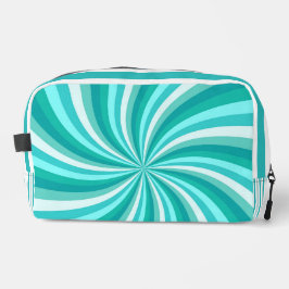 SCHADUWEN VAN TURQUOISE AQUA STARBURST WERVELINGEN TOILETTASJE