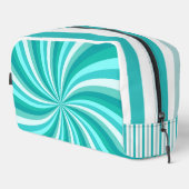 SCHADUWEN VAN TURQUOISE AQUA STARBURST WERVELINGEN TOILETTASJE (Rechterhoek)