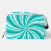 SCHADUWEN VAN TURQUOISE AQUA STARBURST WERVELINGEN TOILETTASJE (Achterkant)