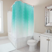 Schaduwen van Turquoise Color Douchegordijn (In situ)