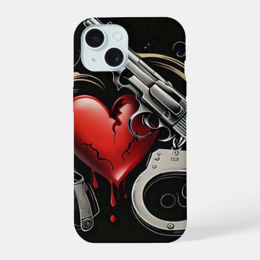 "Schaduwen van Verlangen" iPhone 15 Case (Achterkant)