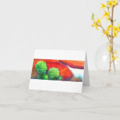 Schaduwen van Woestijn Succulents Kaart (Gele Bloem)