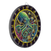 Schaduwgetij Octopus Dartboard Dartbord (Voorkant Links)