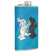 Schaduwkonijn op blauw heupfles (Rechts)