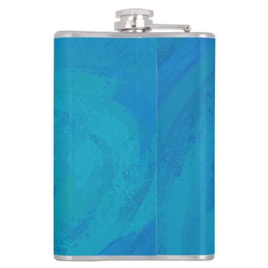 Schaduwkonijn op blauw heupfles (Achterkant)