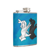 Schaduwkonijn op blauw heupfles (Rechts)