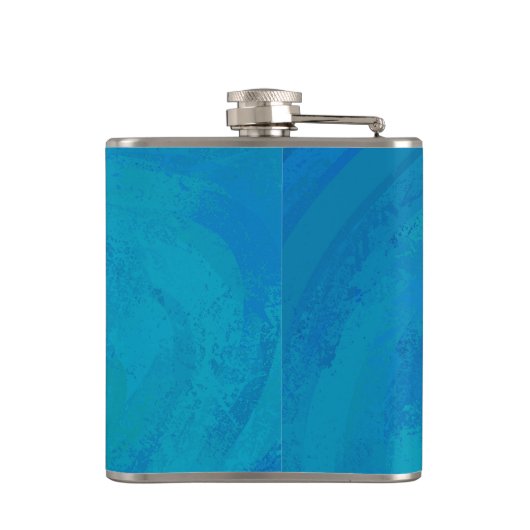 Schaduwkonijn op blauw heupfles (Achterkant)