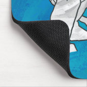 Schaduwkonijn op blauw muismat (Hoek)